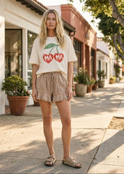 Cherry Momb Oversized Graphic Tee - Westly