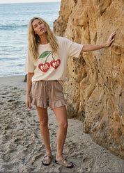 Cherry Momb Oversized Graphic Tee - Westly
