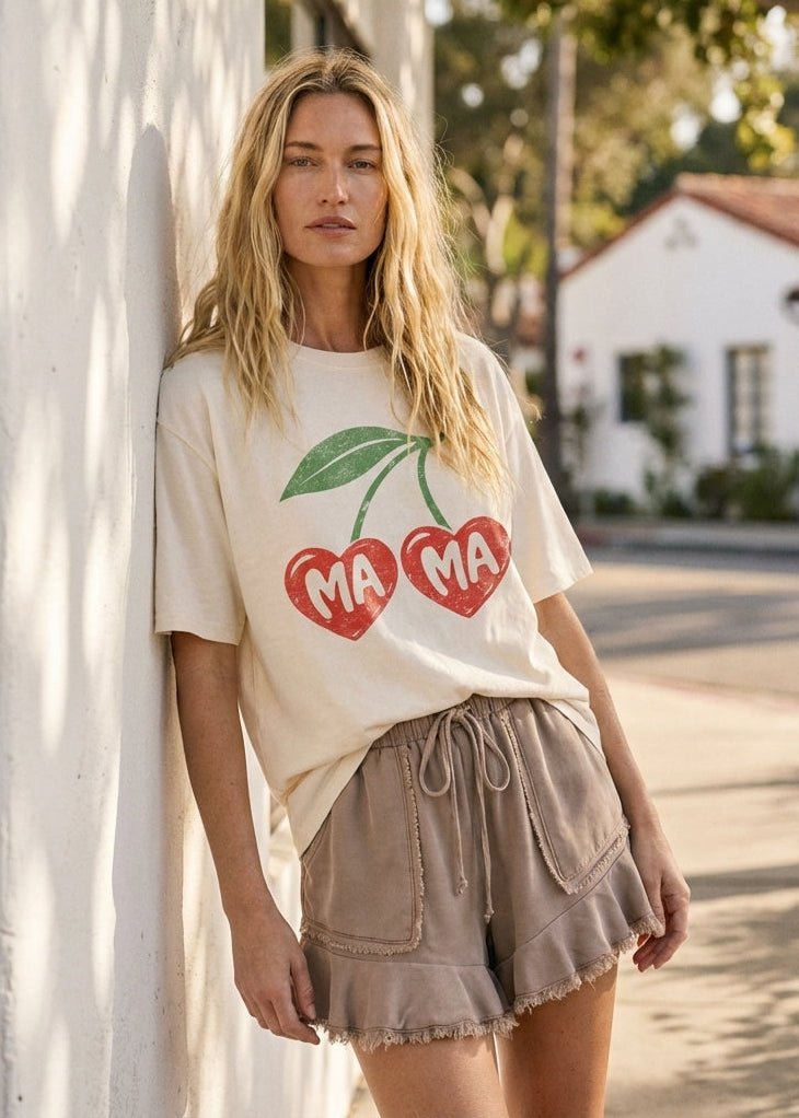 Cherry Momb Oversized Graphic Tee - Westly
