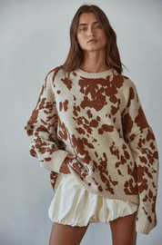 Cheyenne Animal Print Knit Sweater - Westly