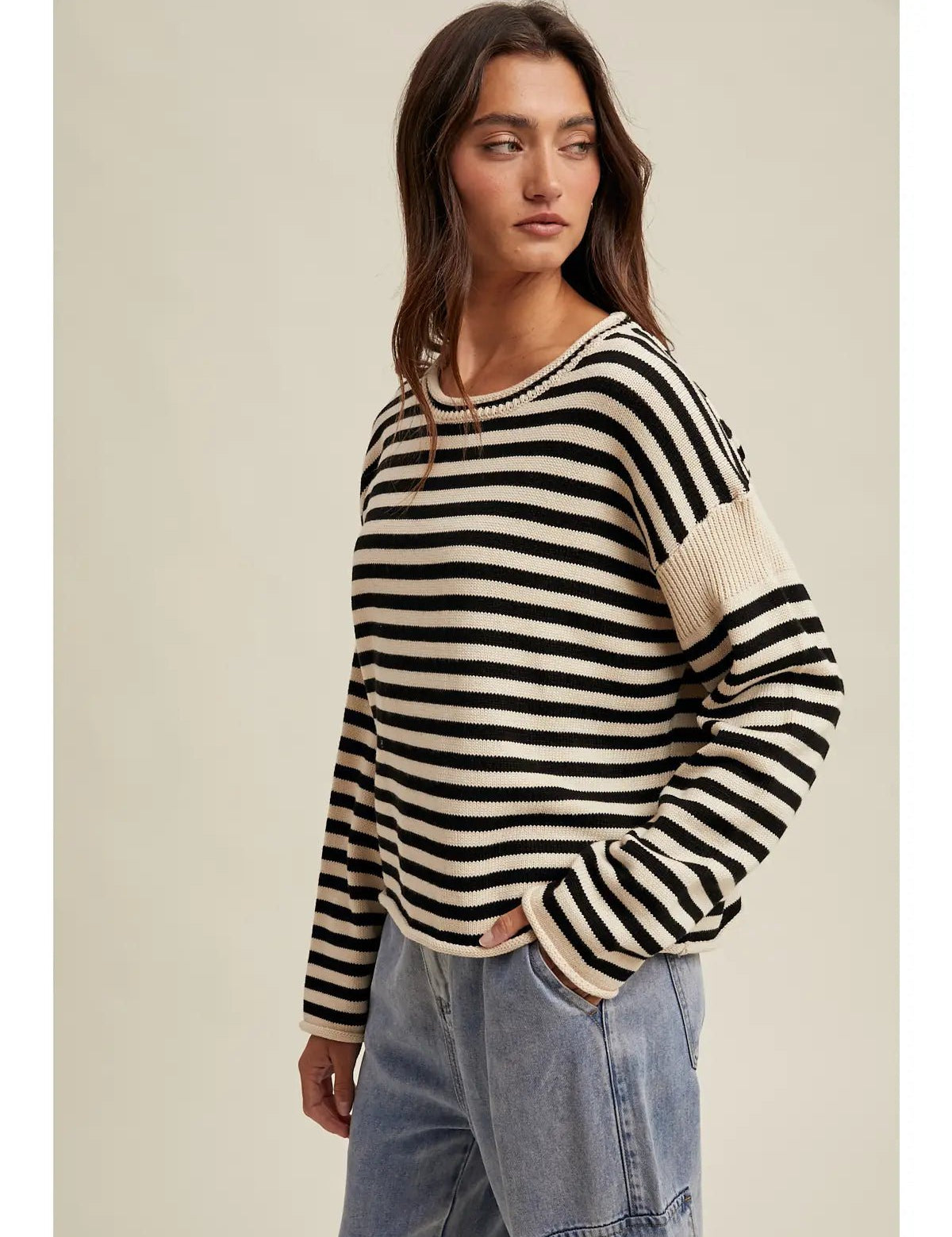 Cheyenne Striped Knit Sweater - Westly