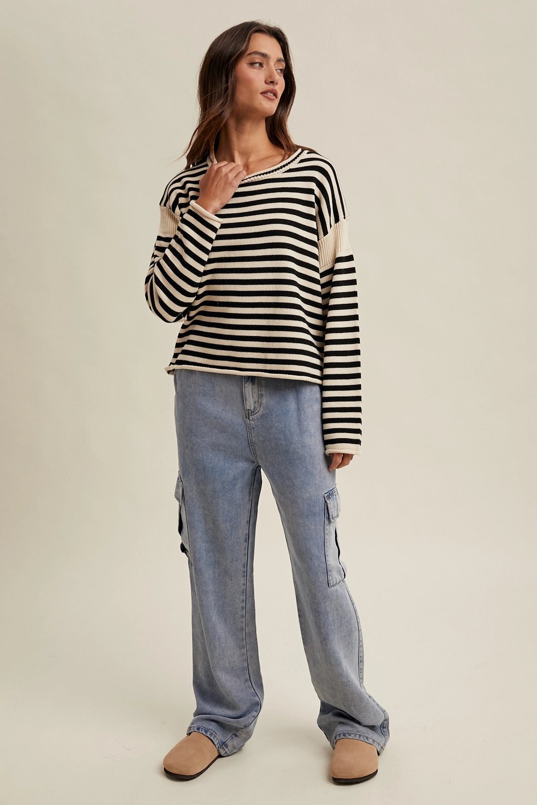 Cheyenne Striped Knit Sweater - Westly
