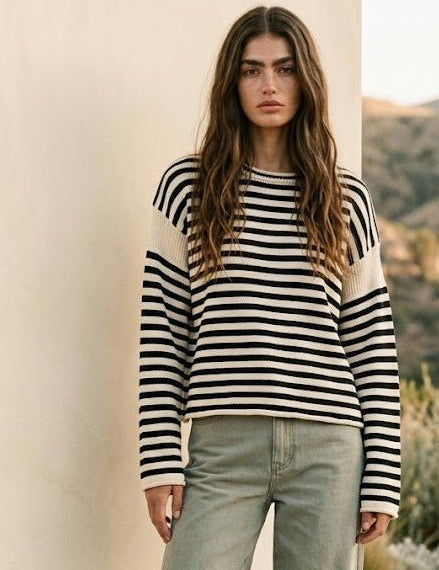 Cheyenne Striped Knit Sweater - Westly
