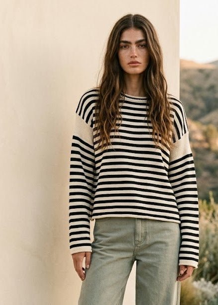 Cheyenne Striped Knit Sweater - Westly