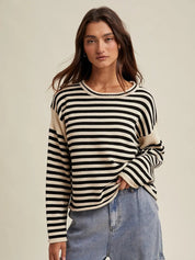 Cheyenne Striped Knit Sweater - Westly