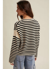 Cheyenne Striped Knit Sweater - Westly