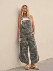 Chloe Tulip Washed Camo Relaxed Fit Overalls - Westly
