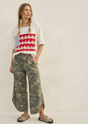 Chloe Tulip Washed Camo Relaxed Fit Pants - Westly