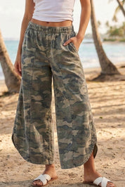 Chloe Tulip Washed Camo Relaxed Fit Pants - Westly