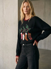 Christmas Eve Embroidered Oversized Sweater - Westly
