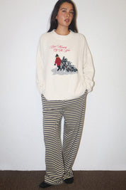 Christmas Morning Holiday Knit Sweater - Cream