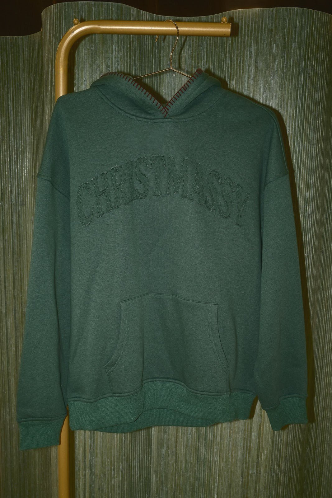 Christmassy Embroidered Whipstitch Hoodie - Westly