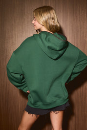 Christmassy Embroidered Whipstitch Hoodie in Dark Green — product photo 03