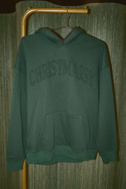 Christmassy Embroidered Whipstitch Hoodie in Dark Green — product photo 07