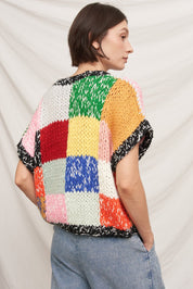 Chromatic Patchwork Knit Top - Westly
