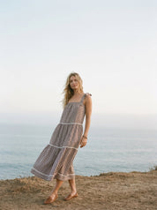 Clara Gingham Tiered Midi Dress - Westly