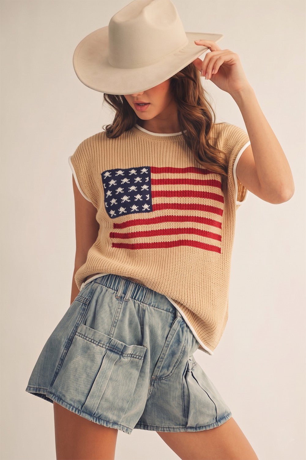 Classic Heritage American Flag Knit Top - Westly