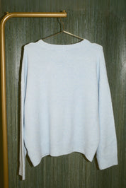 Claudette Tree & Bow Knit Cardigan in Light Blue — product photo 06