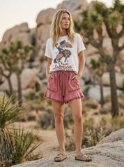 Cleo Washed Fray Shorts - Westly