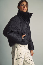 Cloud Cover Quilted Cocoon Jacket in Black - product photo 2