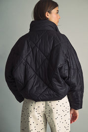 Cloud Cover Quilted Cocoon Jacket in Black - product photo 3