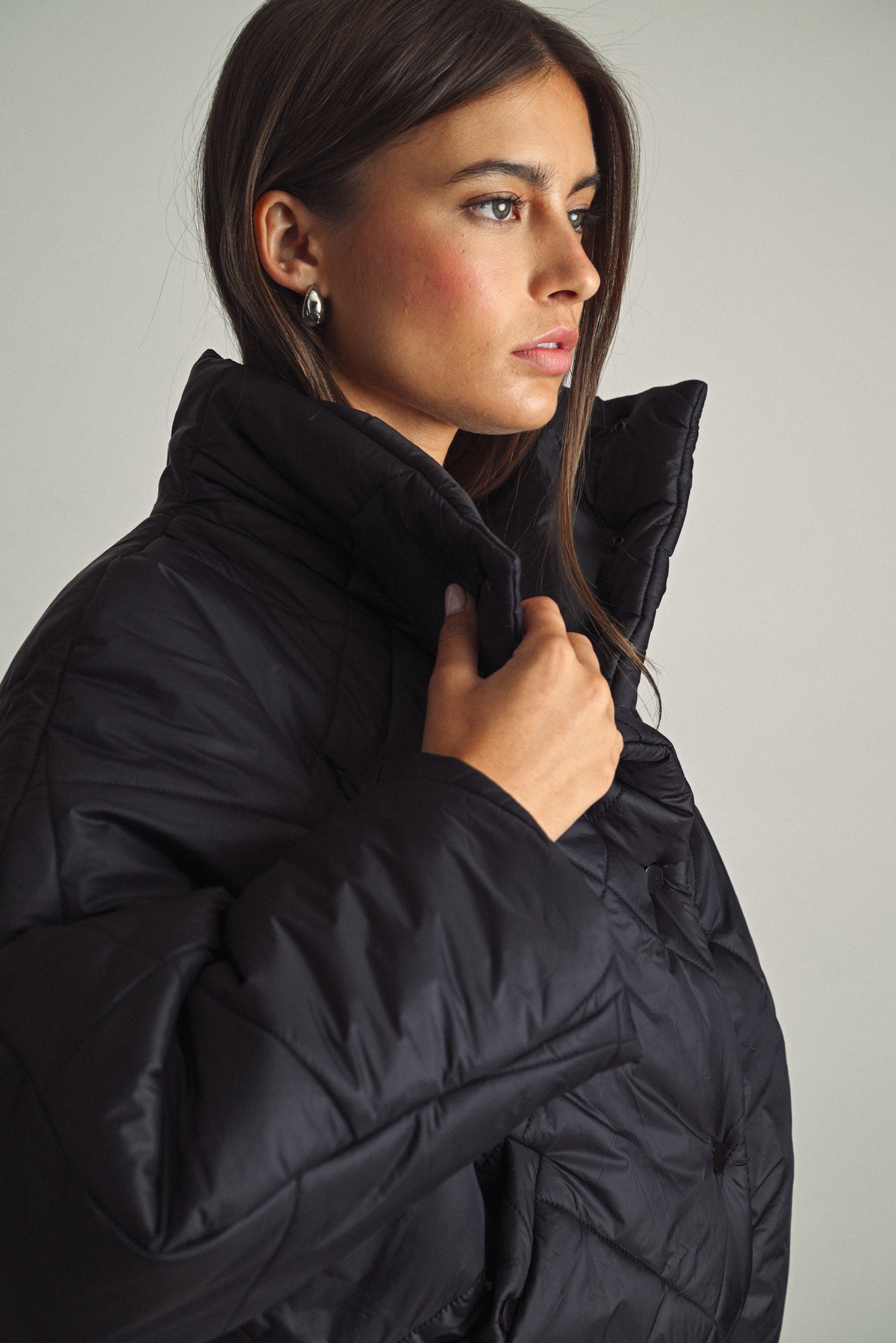 Cloud Cover Quilted Cocoon Jacket in Black - product photo 5