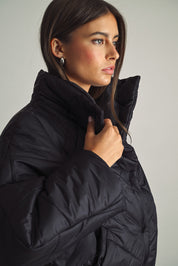 Cloud Cover Quilted Cocoon Jacket in Black - product photo 5