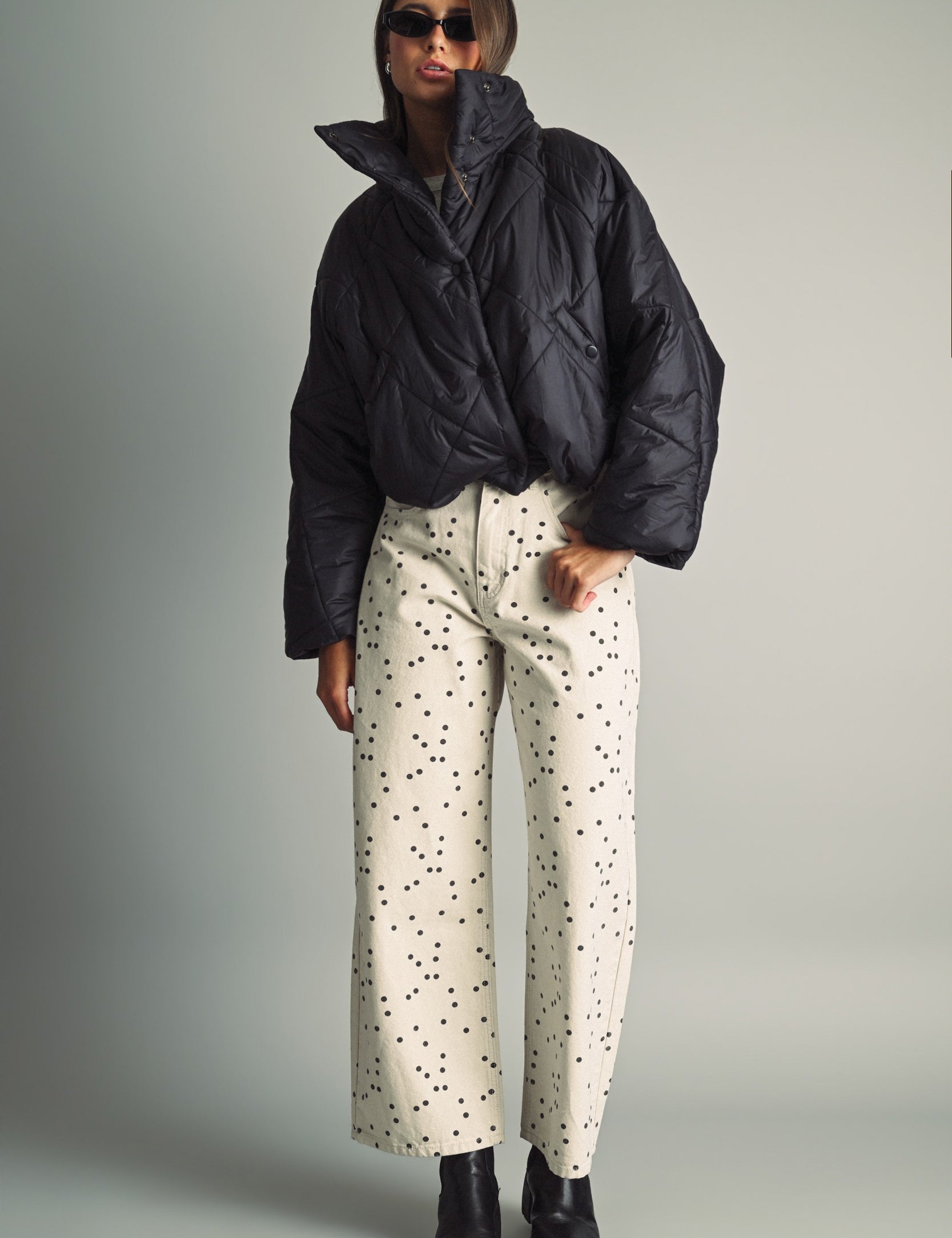 Cloud Cover Quilted Cocoon Jacket in Black - product photo 6