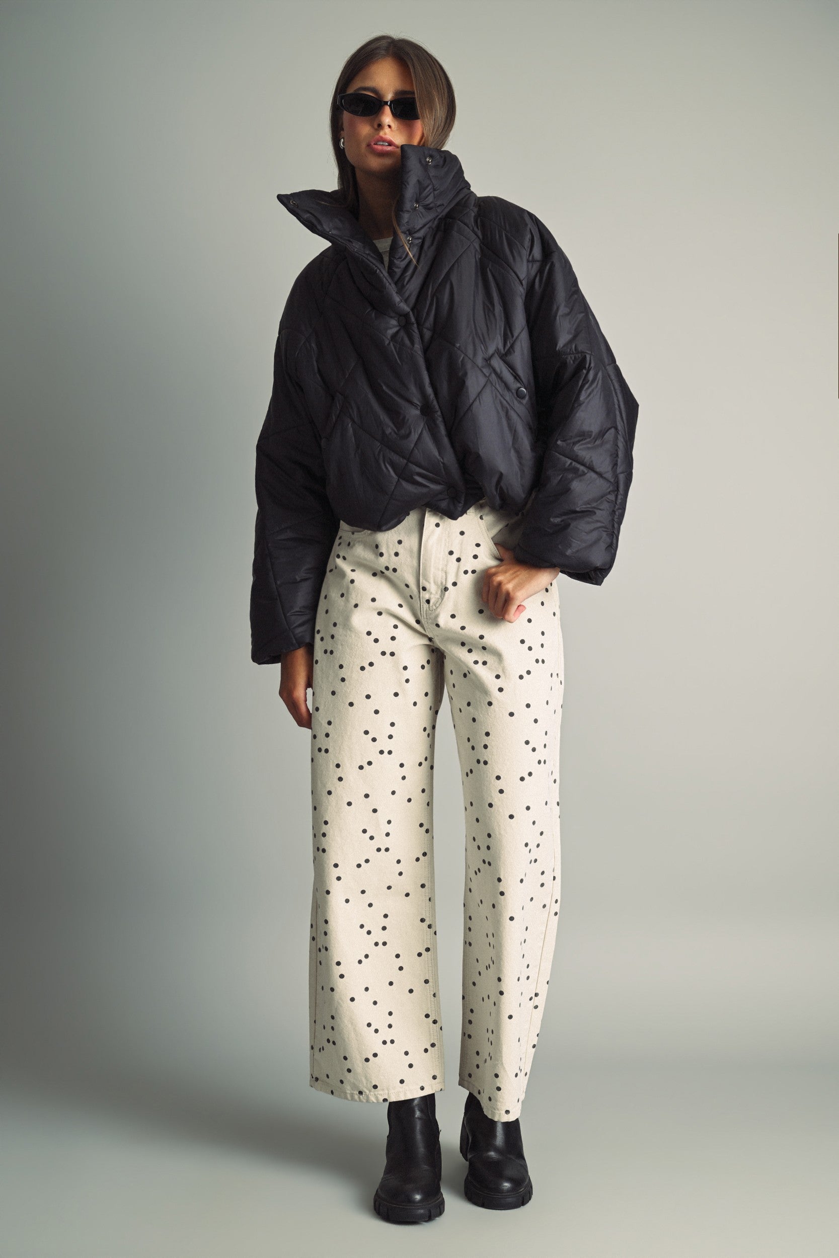 Cloud Cover Quilted Cocoon Jacket in Black - product photo 6