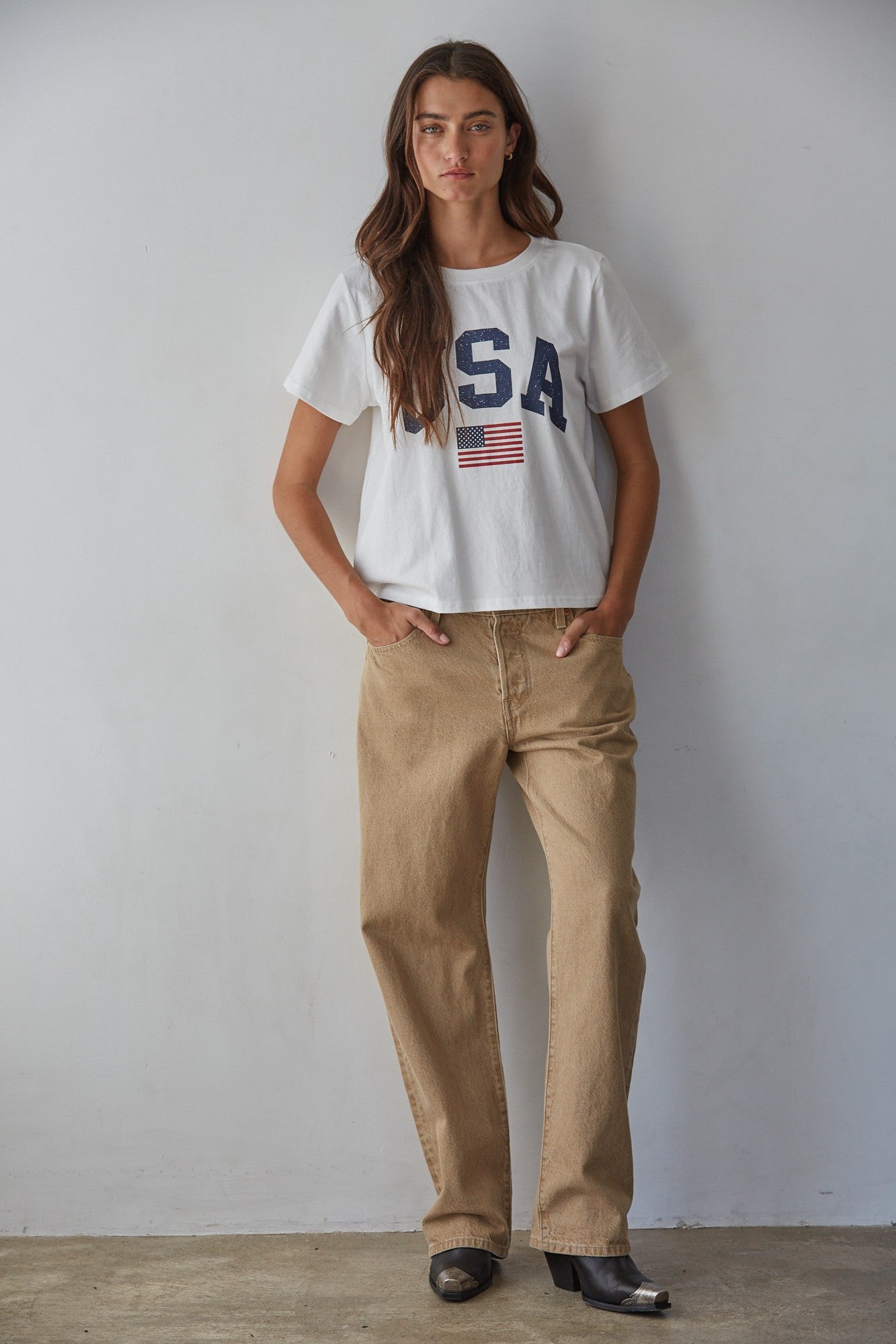 Coast to Coast USA Graphic Tee in White - product photo 2