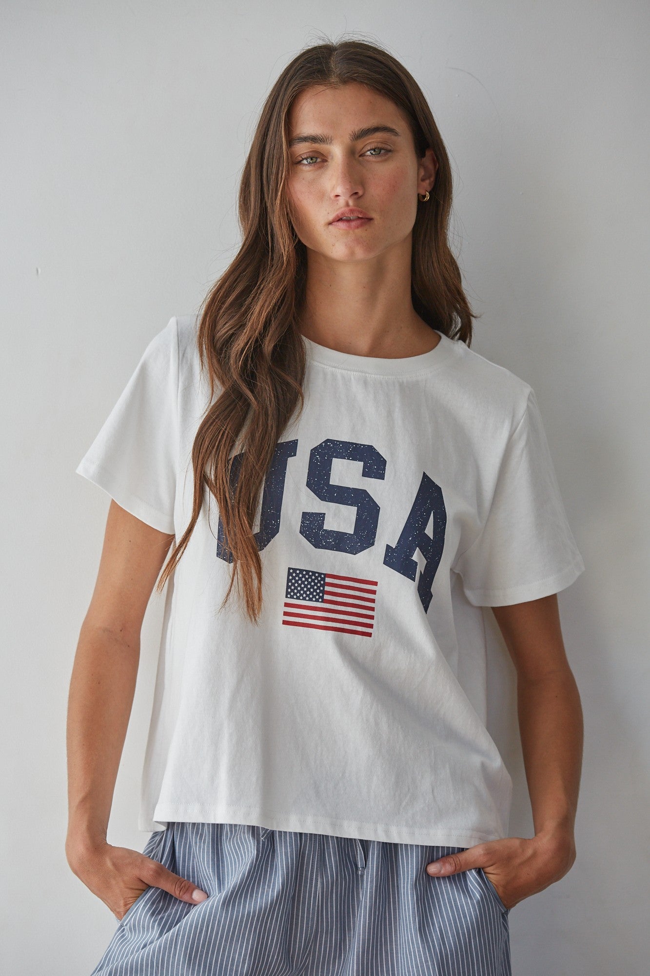 Coast to Coast USA Graphic Tee in White - product photo 3