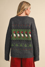 Coastal Colony Puffin Motif Sweater in Charcoal - product photo 8
