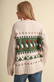 Coastal Colony Puffin Motif Sweater in Pastel Pink - product photo 7