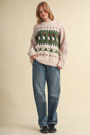 Coastal Colony Puffin Motif Sweater in Pastel Pink - product photo 8