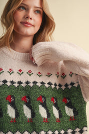 Coastal Colony Puffin Motif Sweater in Pastel Pink - product photo 11