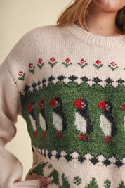 Coastal Colony Puffin Motif Sweater in Pastel Pink - product photo 12