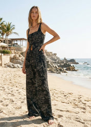 Coastal Conversations Wide Leg Pull On Pants - Westly