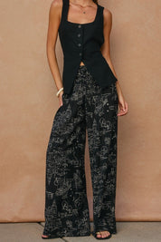 Coastal Conversations Wide Leg Pull On Pants - Westly