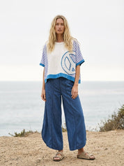 Coastal Tulip Denim Pants - Westly