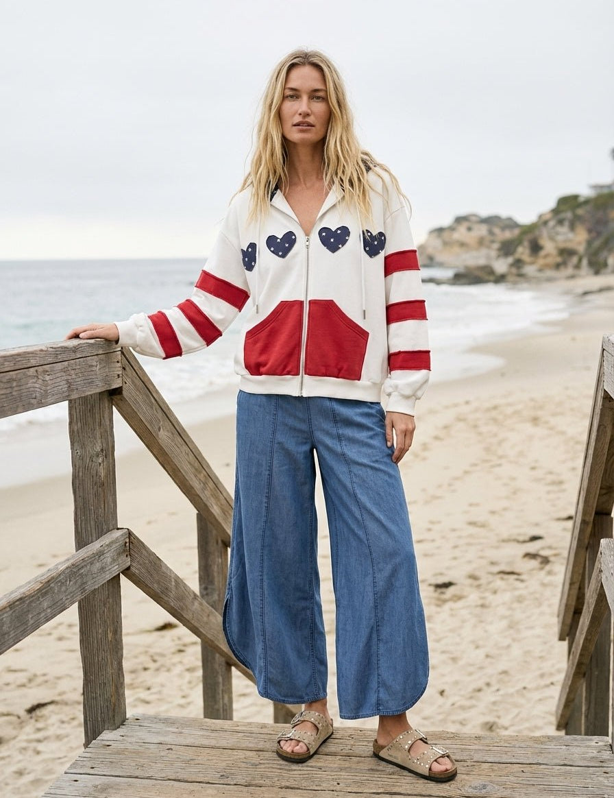 Coastal Tulip Denim Pants - Westly