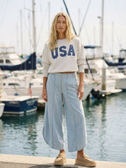 Coastal Tulip Denim Pants - Westly