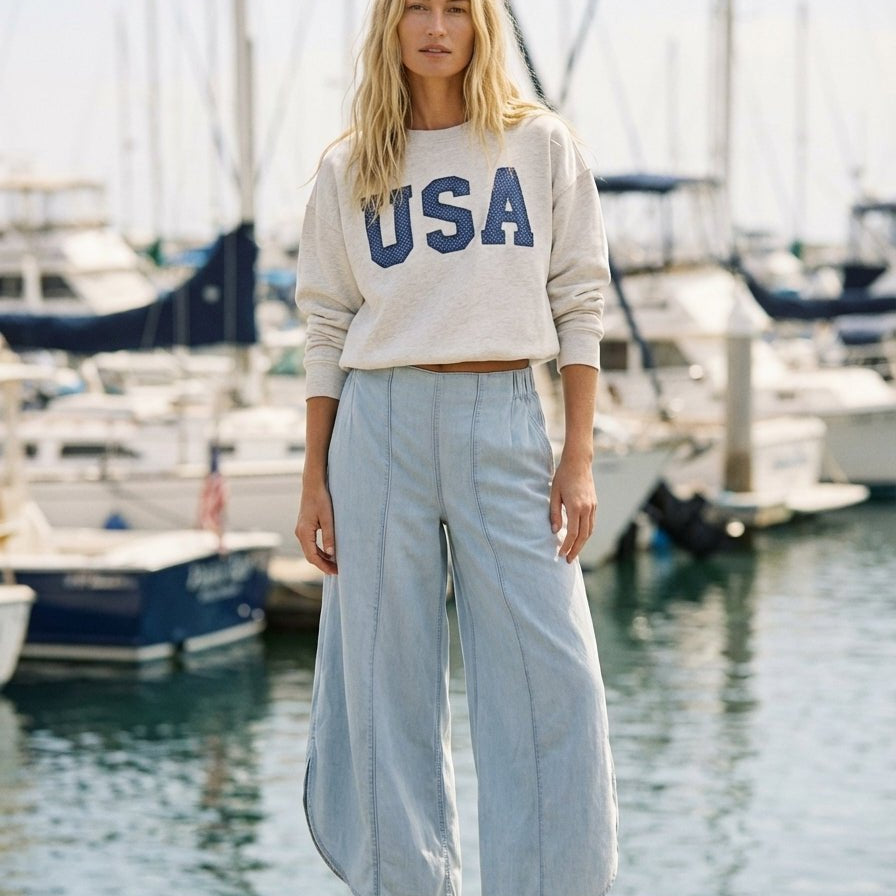 Coastal Tulip Denim Pants - Westly
