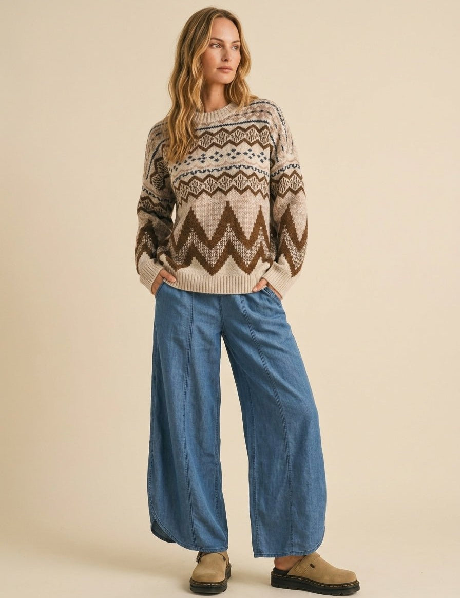 Coastal Tulip Wide Leg Pants - Westly