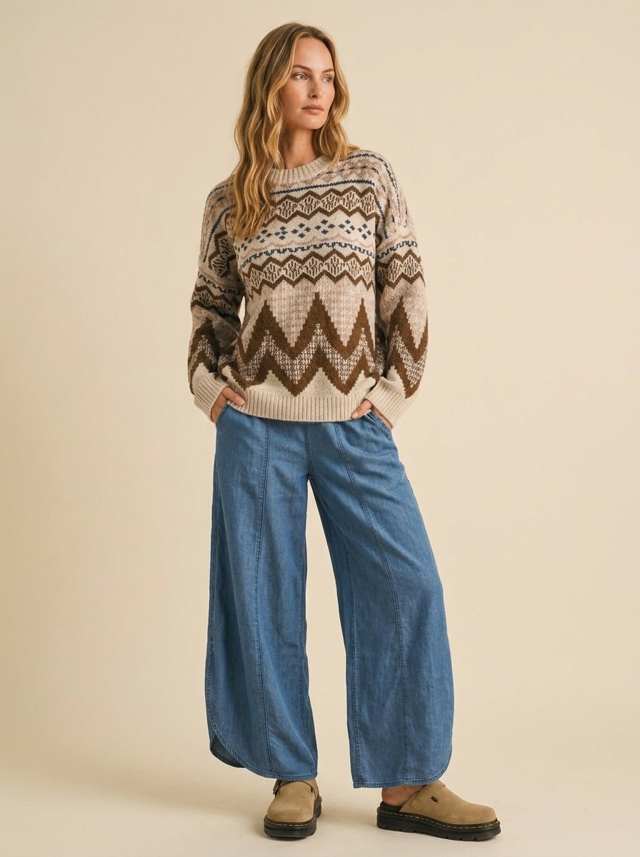 Coastal Tulip Wide Leg Pants - Westly