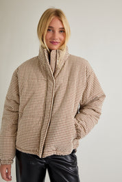 Cold Front Gingham Puffer Jacket - Westly