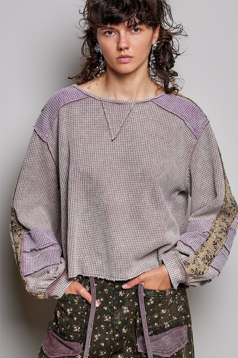 Come As You Are Oversized Waffle Knit Top - Westly