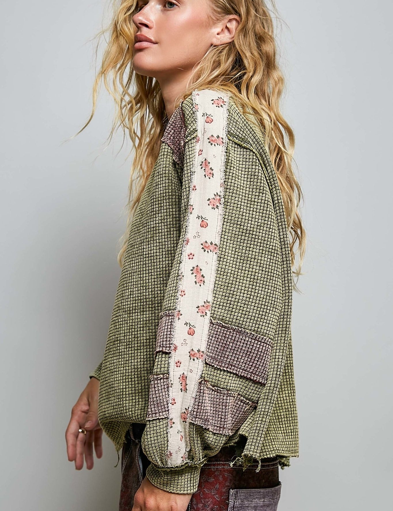 Come As You Are Oversized Waffle Knit Top - Westly