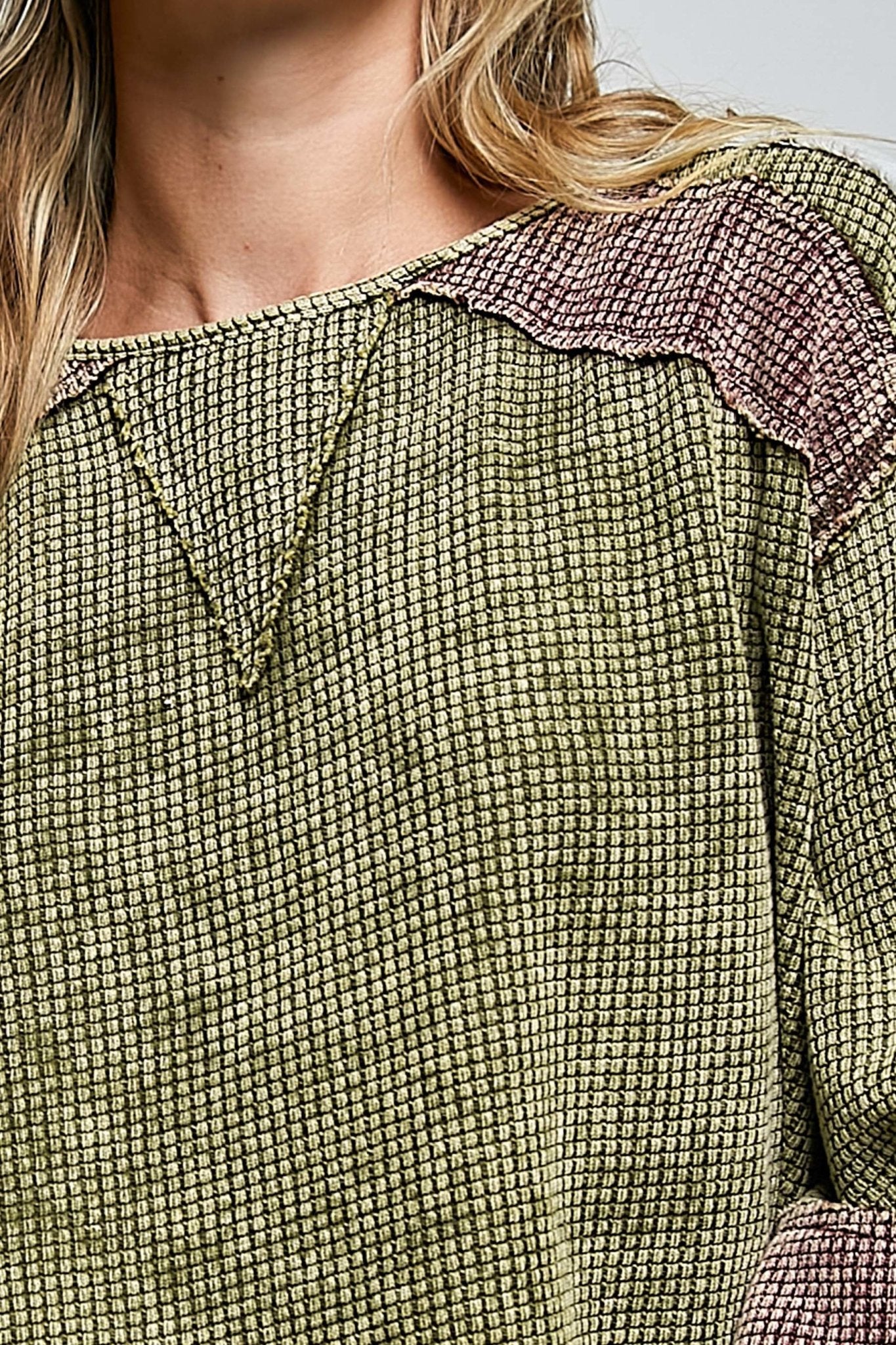 Come As You Are Oversized Waffle Knit Top - Westly