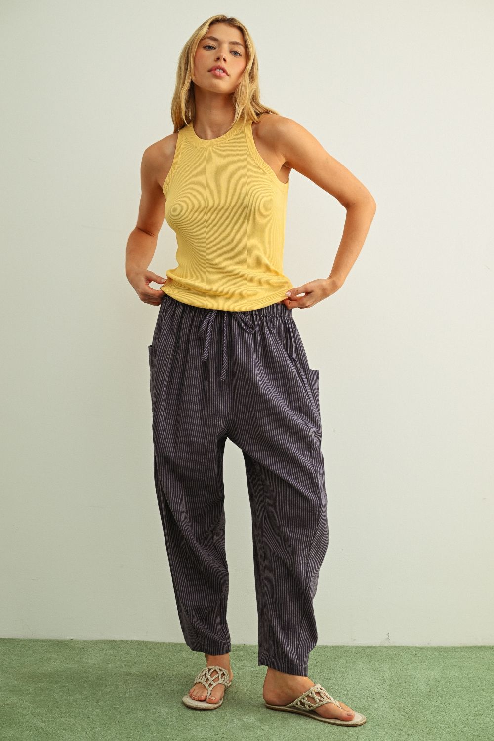 Comfy Days Pinstripe Pants - Westly