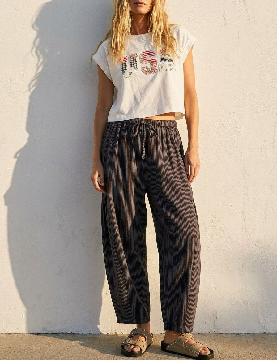 Comfy Days Pinstripe Pants - Westly